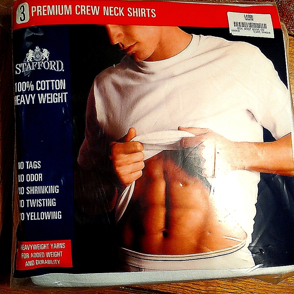 Stafford Men's Large Crew Neck T-Shirts